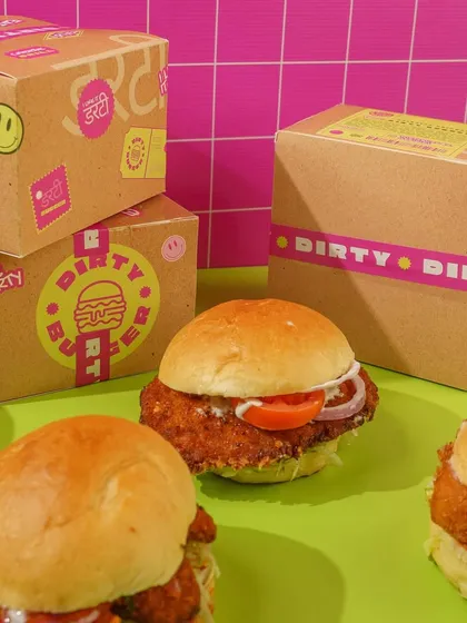 Our food photography makes your products the hero. For this burger brand, we used bold colors and dynamic styling to create a shot that is not just a picture of food, but an invitation to experience the brand's fun and messy vibe.