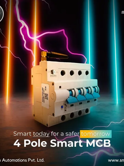 This is our 4 Pole Smart MCB, the core of our industrial and commercial automation solutions. It's not just about remote on/off; it's about providing robust circuit protection, scheduling, and detailed energy monitoring to make your operations safer and more efficient.