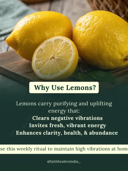 Why use lemons for cleansing? Lemons carry a purifying and uplifting energy that clears negative vibrations, invites fresh energy, and enhances clarity, health, and abundance in your home.