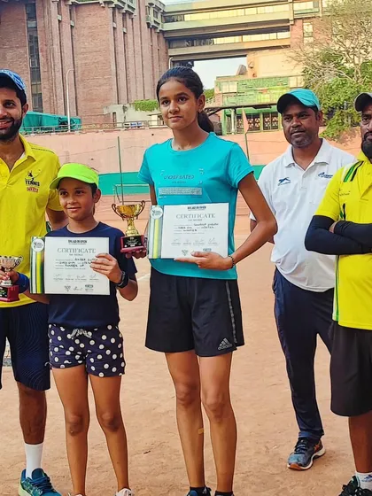 Our coaching team with some of our tournament winners. It's a team effort.