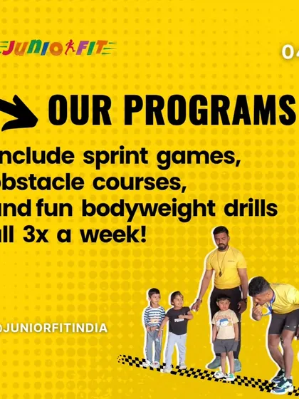 Our programs include sprint games, obstacle courses, and fun bodyweight drills to help kids build muscle and bone strength, as recommended by the WHO.