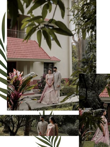 Another perspective from Shubham and Priyanshi's outdoor engagement shoot. I used the natural foliage to frame the couple, adding depth and a sense of privacy to their romantic portraits.