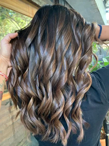 Another shot of this sun-kissed look, showing the beautiful waves and multi-tonal brown color.