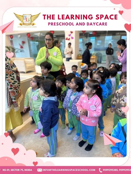 Children attentively watch the Basant Panchami puja. These experiences help them develop a sense of reverence and an understanding of our diverse cultural heritage.