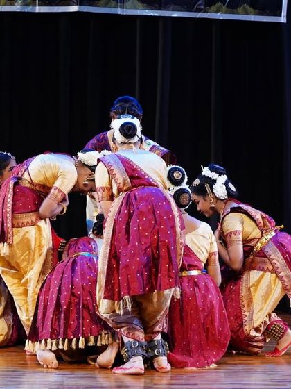 A moment of reverence on stage. My students bow in respect, a gesture that is central to the values we uphold in our classical dance training.