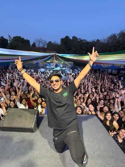 The view from my stage is everything. Nothing beats the energy of thousands of people singing and dancing together. This is why I love performing at college fests and large-scale music events.