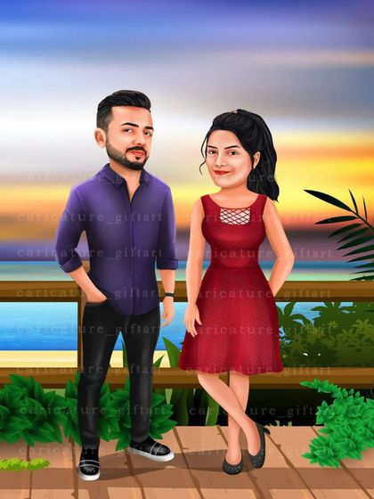Sreeni - Custom Digital Portraits & Illustrations Wedding & Engagement Caricatures photo 31