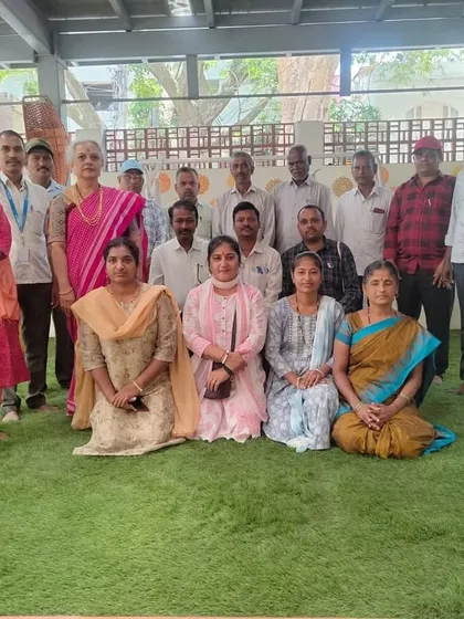 A group photo with the visiting students from SKV School of Design. It was a pleasure to host them and share my passion for handmade textiles.