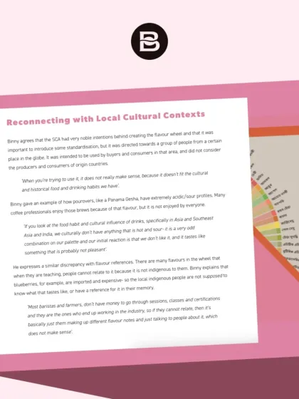 The original flavor wheel didn't always make sense in an Indian context. Our version aims to reconnect coffee tasting with our own food and cultural references.