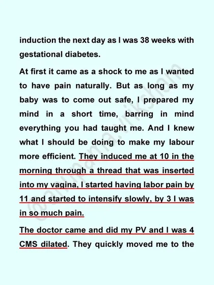 Being told you need an induction can be a shock, but this mother prepared her mind and knew what to do to make her labor more efficient, even with gestational diabetes.