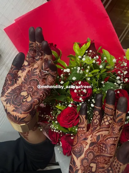 Another angle of this gorgeous, deep red henna stain.