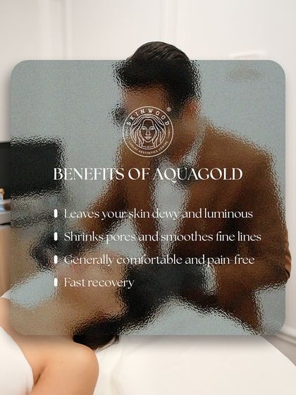 The benefits of Aquagold are perfect for pre-event prep. It leaves skin dewy and luminous, shrinks pores, smooths fine lines, and has a fast recovery time, making it a go-to for a quick glow.