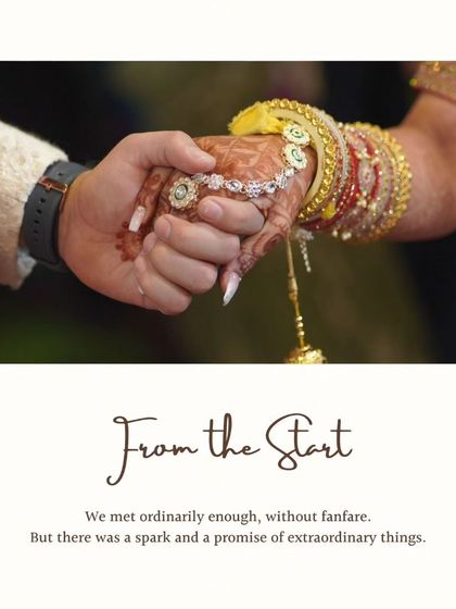 A powerful detail shot of the couple holding hands during the ceremony. This image, with its focus on their intertwined hands, symbolizes their union and the start of their journey.