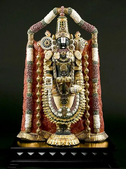 Lord Venkateswara of Tirupati is a self-revealed incarnation of Vishnu. He embodies the powers of the Trimurti, along with Shakthi and Skanda.