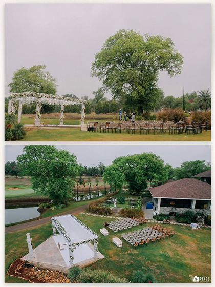 A duplicate of the drone shots of the venue.