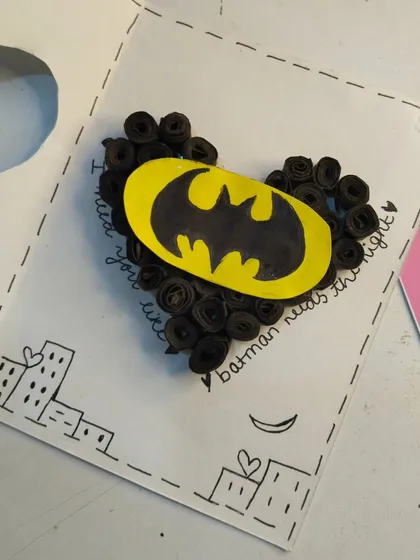 Another look at the handmade Batman card.