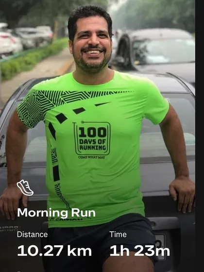 A member's morning run stats from a Tuffman event. We train hard for these races and the results show.