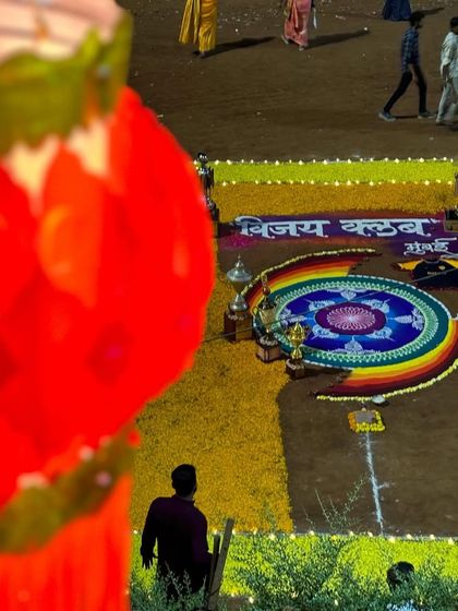 A creative shot of the Diwali celebrations on our home ground.