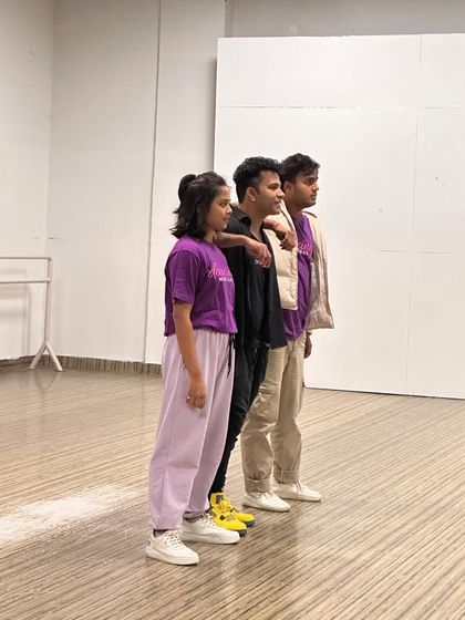 Our instructors demonstrating a pose during a workshop. We focus on teaching with clarity and fun.