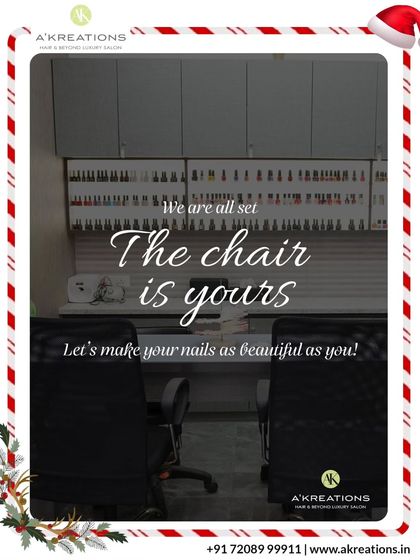 The festive season is here, and our nail station is ready. Let us add a touch of elegance to your holiday look.