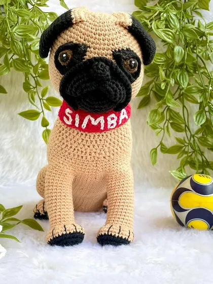 This is Simba, a beautiful pug I was asked to recreate as a memorial keepsake. It was a very emotional project, and I poured all my heart into capturing his sweet face and personality. Creating pet replicas is a special way to honor our furry family members.