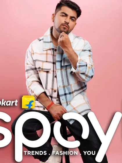 The studio shot for a Flipkart Spoyl campaign. This is a typical commercial look for male talent, focusing on a clean, matte finish that looks great on camera.