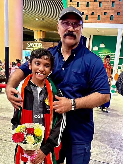Welcoming one of our young champions back at the airport. The pride and joy of representing India and winning is a feeling that will stay with them for a lifetime.
