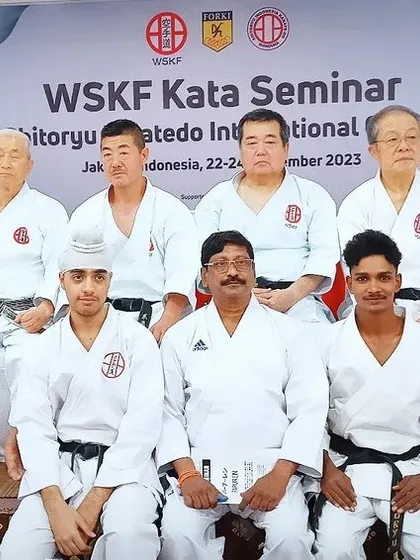 Learning never stops. I was so happy to train under Japanese Grandmasters like Soke Kenyu Mabuni at the WSKF Kata Seminar in Indonesia. I bring these authentic Shito-ryu techniques back to my students in Tirupattur.
