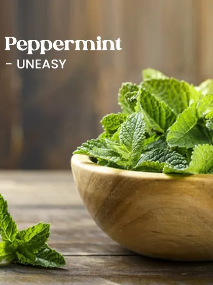 Peppermint is a natural coolant that helps soothe the digestive system and calm feelings of uneasiness. A cup of peppermint tea or even just inhaling its aroma can bring quick relief and a sense of calm.