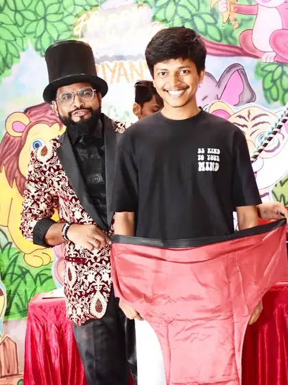 A volunteer from the audience is shocked to find he's part of a hilarious comedy magic reveal. This kind of interactive fun is a staple of my stage show for parties and corporate events.
