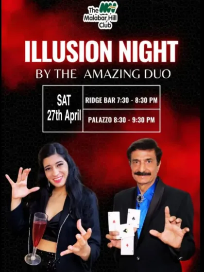 Ready to blow minds today at The Malabar Hill Club. Another poster for our popular duo magic show.