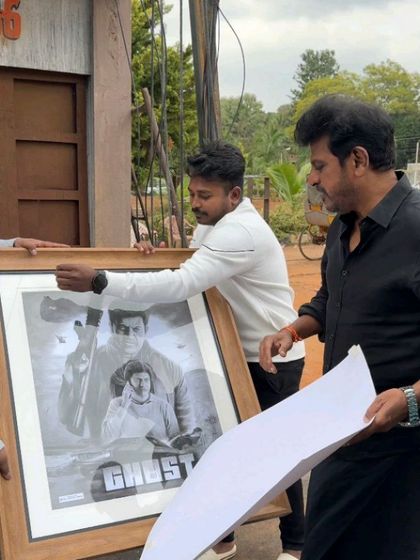 Unveiling the artwork for Shivarajkumar. This piece was a 49-hour effort, created entirely with charcoal on A1 size paper.