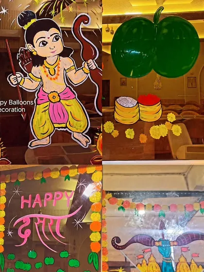 A collection of my Dussehra glass art, featuring Lord Rama, auspicious symbols, and festive greetings. Each element is carefully painted to celebrate the victory of good over evil.