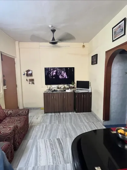 The original TV unit placement in the Vora House, right at the entrance. My plan was to swap the living and dining areas to create a more logical and welcoming flow.