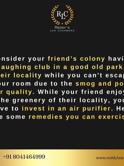 While some enjoy green parks, others are forced to invest in air purifiers due to smog. I explain the legal remedies available to you to fight for a cleaner environment in your locality.