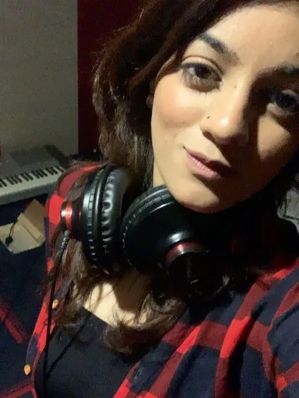 A selfie from the studio on New Year's Day. I am always excited to be in the studio, ready to work on new music.