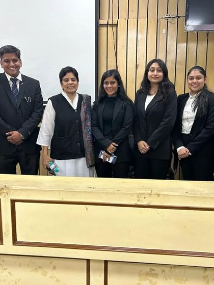 With fellow panelist Dr. Charu Mathur and aspiring lawyers after the AOR exam preparation session. Mentoring is a rewarding part of my profession.