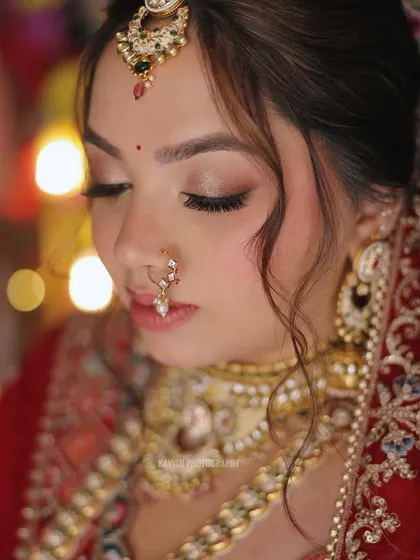 An unforgettable close-up. This shot showcases the delicate shimmer on the eyelids and the soft, natural-looking skin that is my signature.
