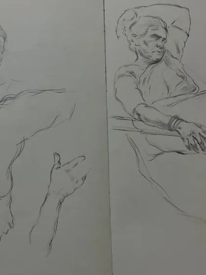 More sketchbook pages with gesture and anatomy studies. Constant practice is key.