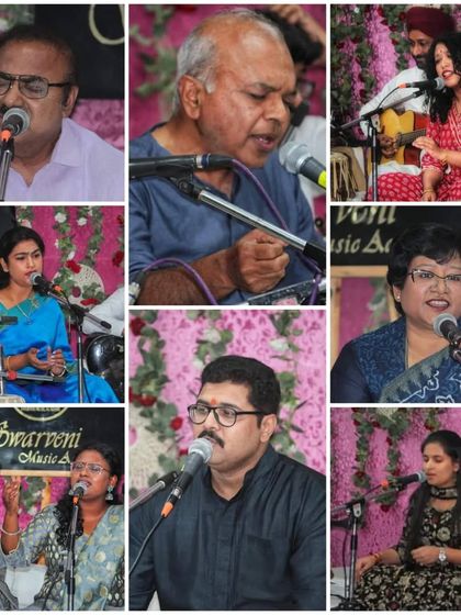 A collection of photos featuring our senior students and performers at the Utsav.