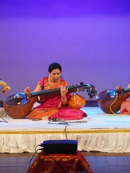 On stage with my co-artists for Sevasadan’s festival of music, dance, and theater. This performance was in memory of the great patron of arts, Smt. Vimala Rangachar.