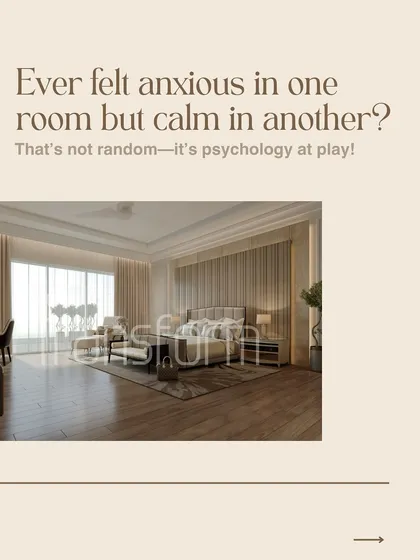 Ever felt anxious in one room but calm in another? That’s not random, it’s psychology at play. I design spaces that promote a sense of peace.