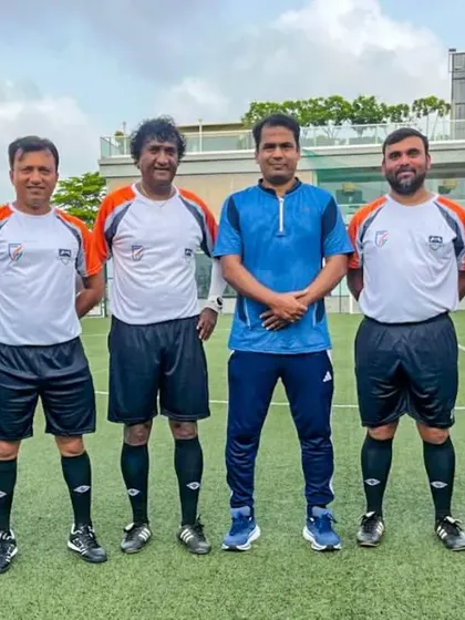 A group photo of the AIFF Coach Educators, including our Technical Director Jeddy Almeida. We are proud to be part of the national effort to develop high-quality football coaching.
