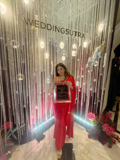 Every year I lift a WeddingSutra award, it feels extra special. This recognition is more than a trophy; it's a reminder of every sleepless night and every bride's dream.