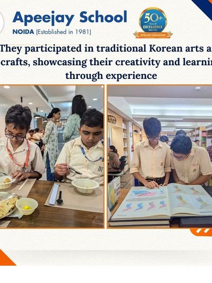 The cultural visit included hands-on activities like participating in traditional Korean arts and crafts and enjoying Korean cuisine. These experiences allowed students to learn through direct engagement.
