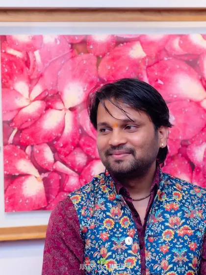 A portrait of me at the exhibition. My goal is to inspire others through my own dedication to the craft.