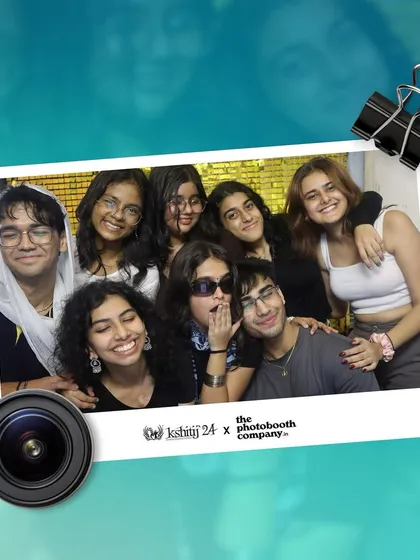 A polaroid-style print from the Mithibai Kshitij fest. We offer various print formats, including this classic look, to match your event's vibe.