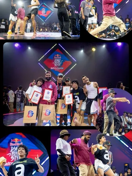 A duplicate collage showing the highlights from the Red Bull Dance Your Style Weekender.