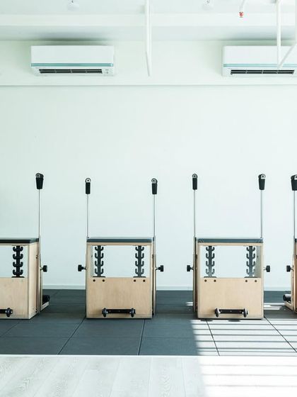 Our studio is curated with the best equipment, including a full set of Pilates Chairs, to give you a comprehensive and effective workout experience.