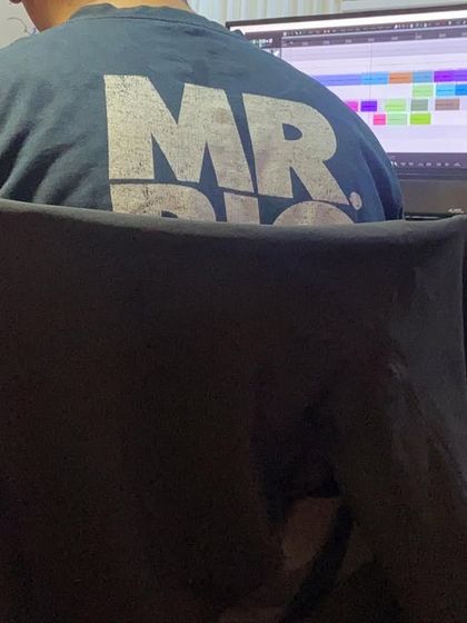 A look at the sound engineer's station during a recording. This is where all the different musical elements come together.